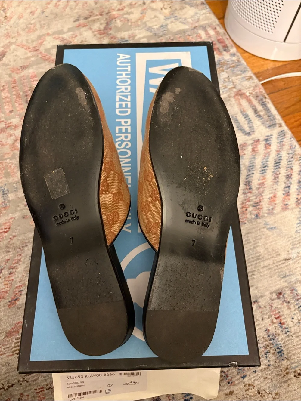 Gucci X NY Yankees Princeton Mules Size 7
